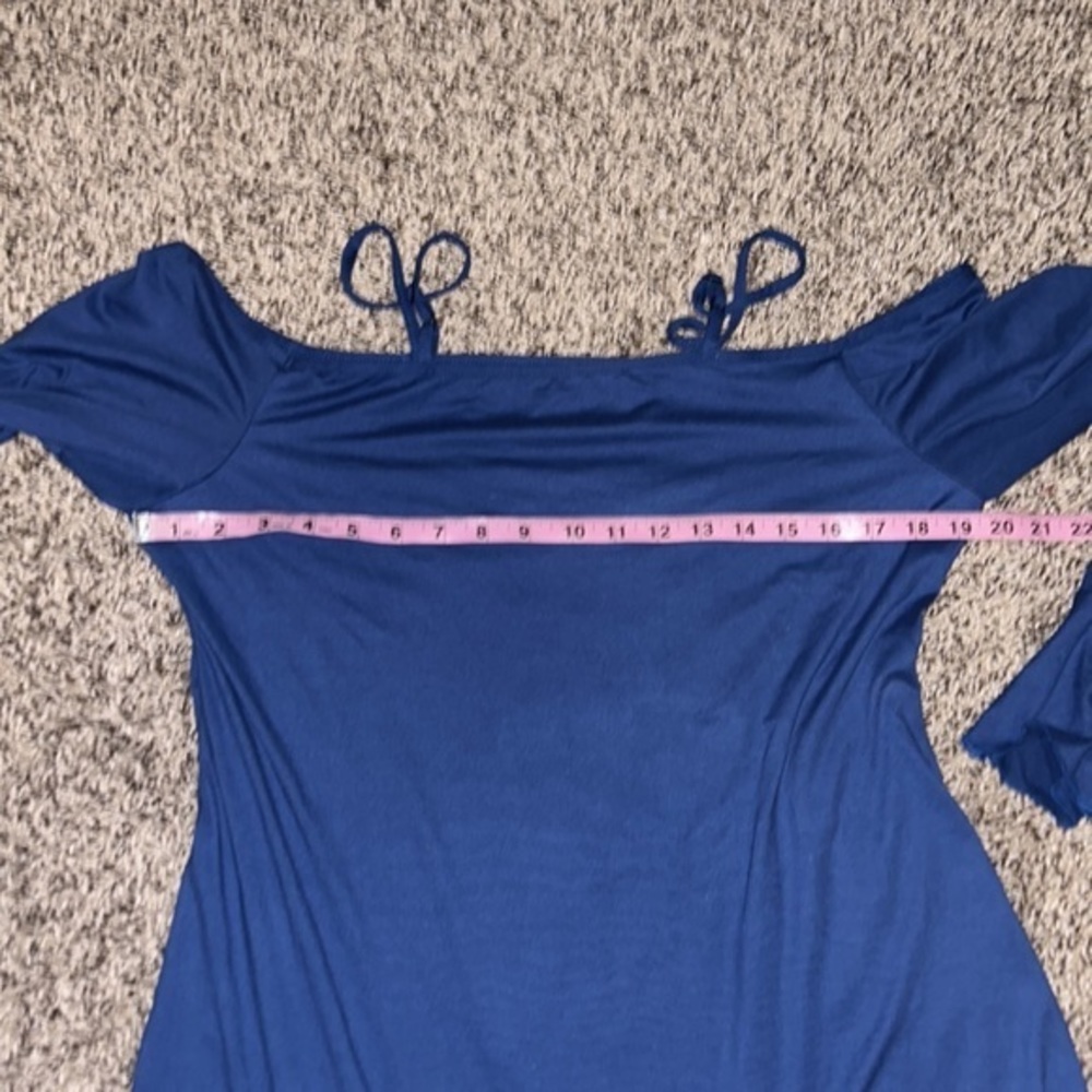 Shein women’s 3XL blue cold shoulder maxi dress - Picture 7 of 8
